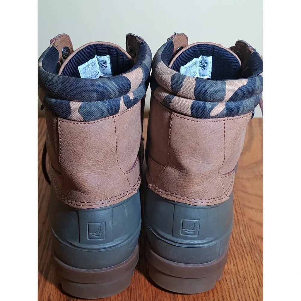 Sperry Men's Brewster Waterproof Ankle Lace-up Duck Boots 9.5 Memory Foam